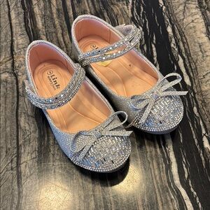 Link Silver Dress Shoes with Woven Design